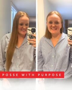 Kaylee showing her donated hair